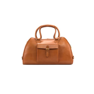 Brown Leather Duffel Bag