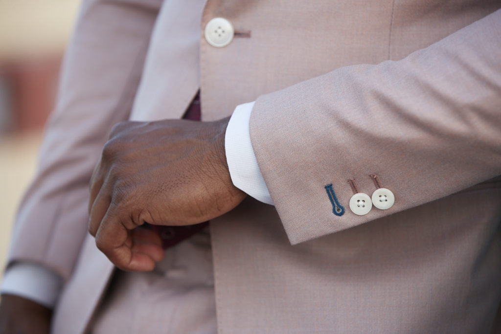 Detail photo of custom suit